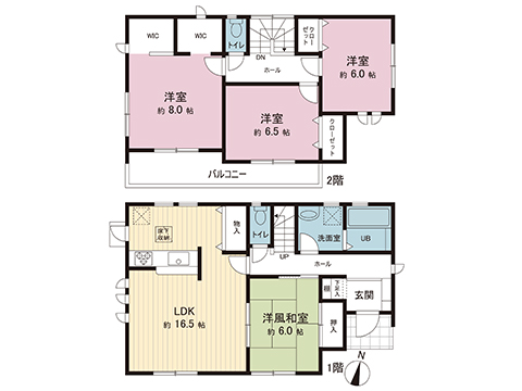 新築戸建 宇都宮市中里町 JR東北本線 (宇都宮線）氏家駅 3,090万円