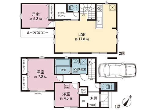 新築戸建 相模原市中央区上溝３丁目 JR相模線上溝駅 3,580万円