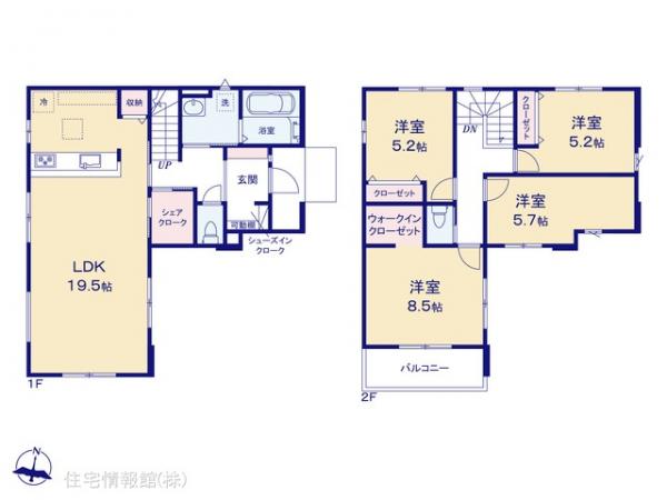 新築戸建 埼玉県富士見市関沢２丁目 東武東上線鶴瀬駅 5,099万円