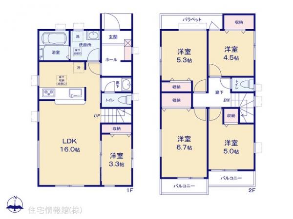 新築戸建 埼玉県川越市かすみ野３丁目 JR川越線笠幡駅 2,880万円