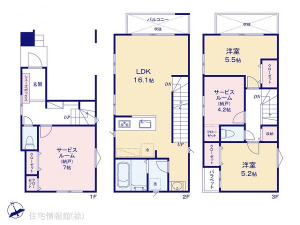 新築戸建 埼玉県川口市大字芝3911-5 JR京浜東北線蕨駅 4,860万円