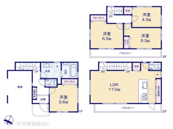 新築戸建 埼玉県新座市新座２丁目7-8 東武東上線志木駅 4,480万円