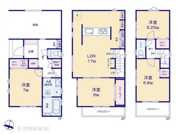 新築戸建 神奈川県川崎市川崎区京町３丁目3-5 JR南武線小田栄駅 5,880万円