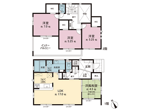 新築戸建 大和市上和田 小田急江ノ島線桜ヶ丘駅 4,180万円