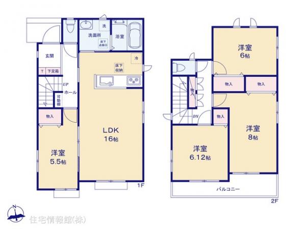 新築戸建 埼玉県北足立郡伊奈町栄１丁目46 埼玉新都市交通伊奈線沼南駅 3,290万円