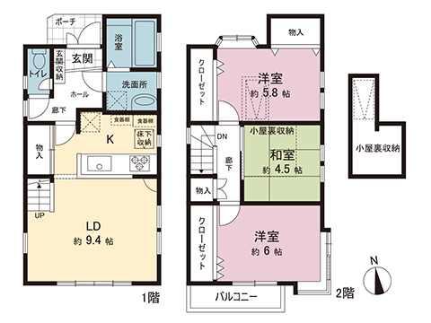 中古戸建 武蔵村山市残堀４丁目 西武拝島線西武立川駅 2,080万円
