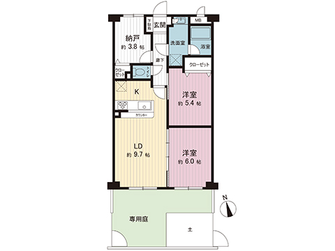中古マンション 小平市回田町 西武多摩湖線一橋学園駅 3,390万円