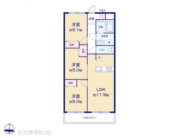 中古マンション 東京都練馬区高野台４丁目21-23 西武池袋線石神井公園駅 4,990万円