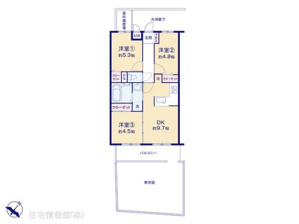 中古マンション 神奈川県川崎市多摩区栗谷３丁目6-14 小田急線生田駅 3,090万円