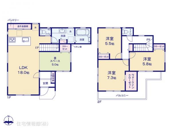 新築戸建 埼玉県新座市石神１丁目3 西武池袋線東久留米駅 4,780万円