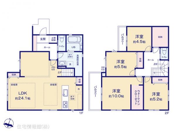 新築戸建 東京都練馬区東大泉６丁目196-48 西武池袋線大泉学園駅 1億349万円