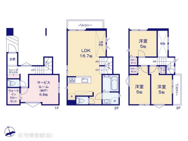 新築戸建 埼玉県戸田市下戸田２丁目7-3 JR埼京線戸田公園駅 5,670万円