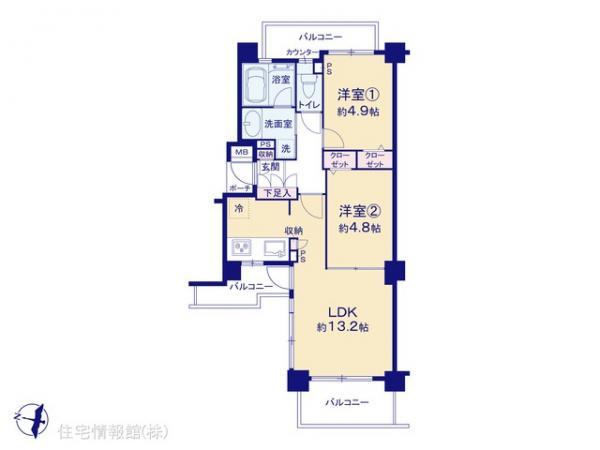 中古マンション 東京都世田谷区千歳台４丁目19-20 京王線八幡山駅 5,599万円