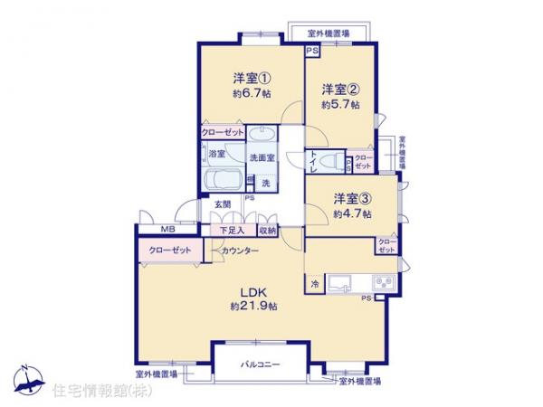 中古マンション 東京都小平市花小金井２丁目3-21 西武新宿線花小金井駅 3,990万円
