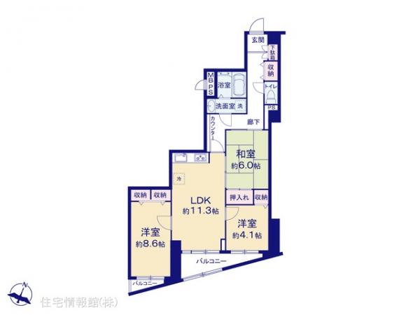 中古マンション 東京都足立区西新井本町２丁目1-6 日暮里・舎人ライナー江北駅 4,780万円