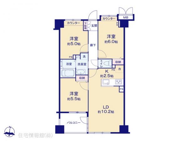 中古マンション 東京都府中市美好町２丁目3-1 京王線分倍河原駅 5,180万円