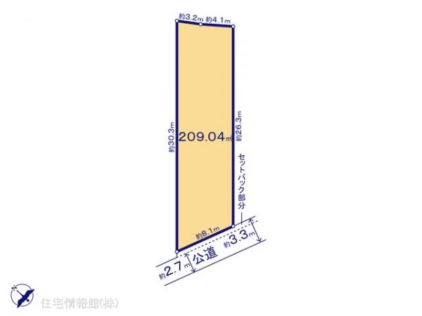 土地 埼玉県上尾市大字領家227-2 JR高崎線上尾駅 2,180万円