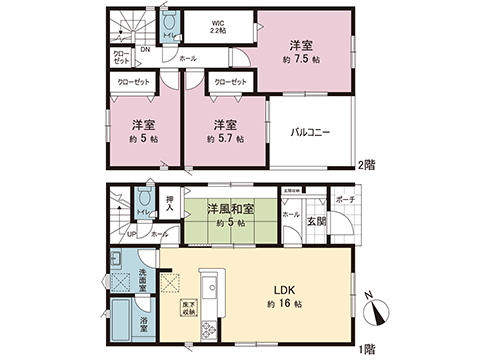 新築戸建 横浜市緑区上山３丁目 横浜市営地下鉄グリーンライン中山駅 6,080万円