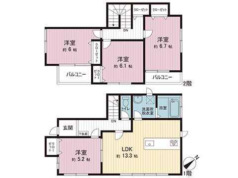 中古戸建 川口市大字赤井 埼玉高速鉄道鳩ケ谷駅 3,099万円