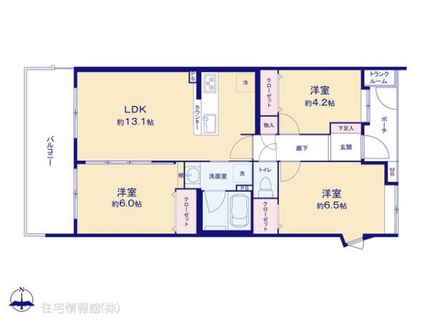 中古マンション 東京都西東京市保谷町１丁目7-1 西武新宿線西武柳沢駅 4,299万円