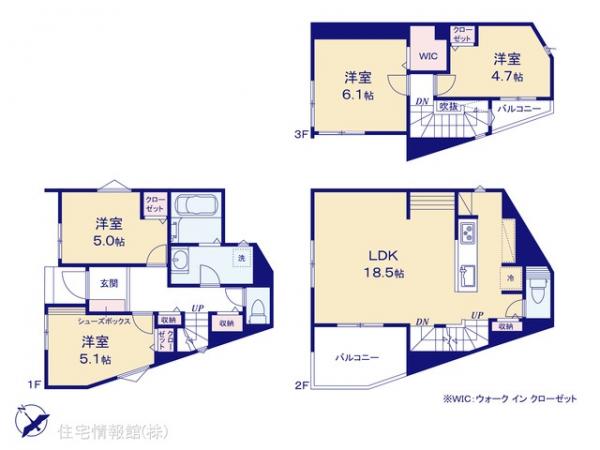 新築戸建 東京都板橋区坂下３丁目34 都営三田線蓮根駅 6,680万円