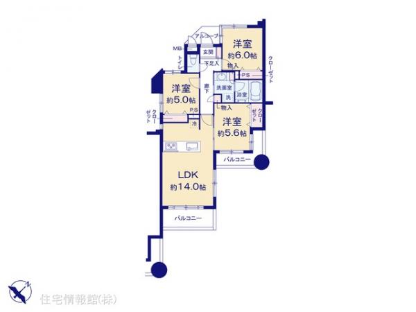 中古マンション 神奈川県川崎市高津区坂戸１丁目16-12 東急田園都市線溝の口駅 7,099万円