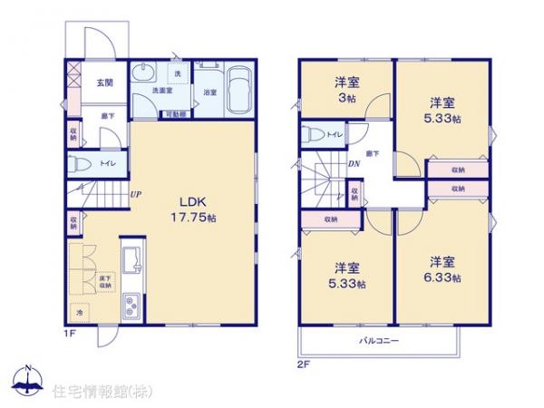 新築戸建 東京都東大和市中央１丁目538-2 西武拝島線東大和市駅 4,580万円