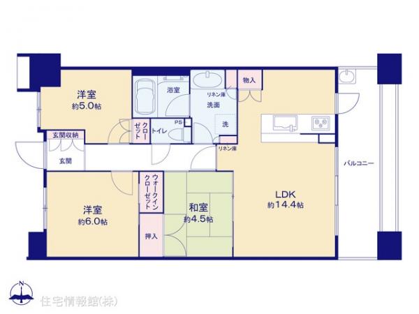 中古マンション 神奈川県川崎市高津区末長３丁目2-7 JR南武線武蔵溝ノ口駅 6,998万円