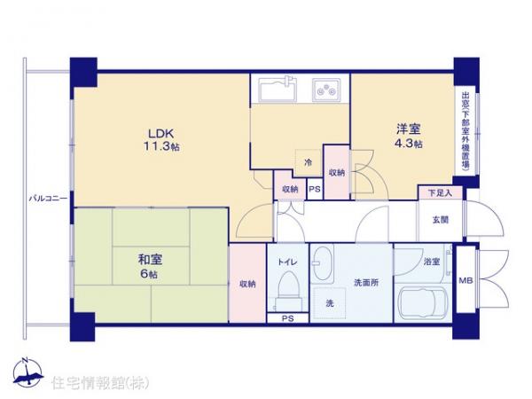 中古マンション 東京都府中市朝日町２丁目16-27 西武多摩川線多磨駅 2,680万円