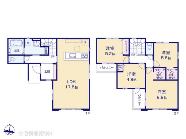 新築戸建 埼玉県新座市石神５丁目1683-15 西武池袋線東久留米駅 4,499万円