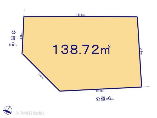 土地 東京都福生市志茂48-3 JR青梅線牛浜駅 3,380万円
