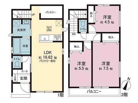 新築戸建 狭山市入間川１丁目 西武新宿線狭山市駅 3,490万円