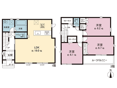 新築戸建 ふじみ野市仲２丁目 東武東上線上福岡駅 3,780万円