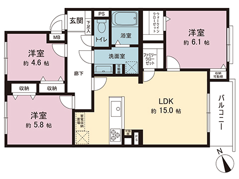 中古マンション 座間市相模が丘２丁目 小田急線小田急相模原駅 1,499万円