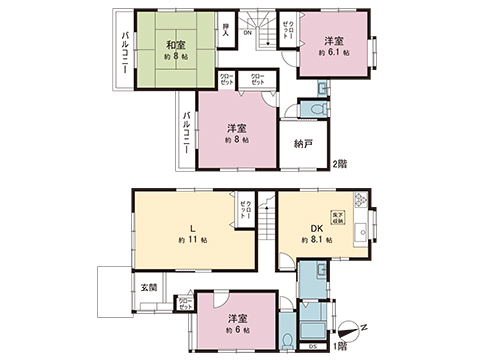 中古戸建 川崎市多摩区西生田５丁目 小田急線百合ヶ丘駅 2,897万円