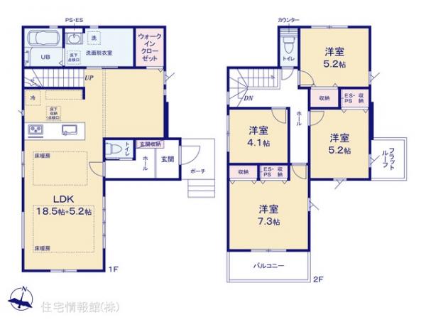 新築戸建 千葉県松戸市高塚新田177-47 JR武蔵野線市川大野駅 5,288万円