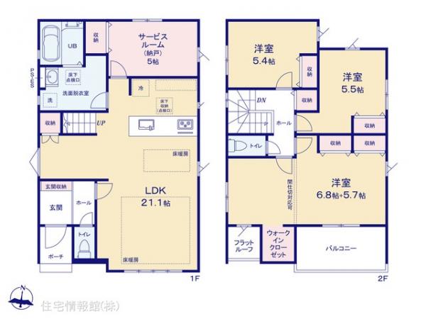 新築戸建 千葉県流山市江戸川台東４丁目97 東武野田線江戸川台駅 6,299万円