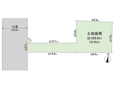 土地 清瀬市中里２丁目 西武池袋線秋津駅 1,480万円