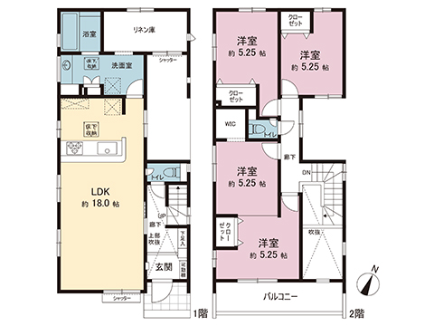 新築戸建 宇都宮市清原台３丁目 宇都宮芳賀ライト線ゆいの杜中央駅 3,898万円