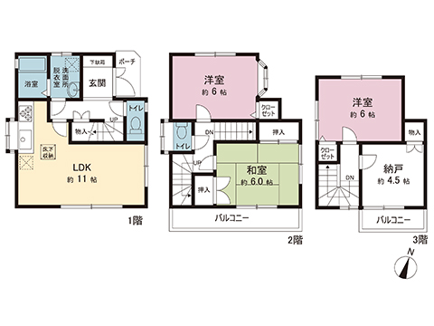 中古戸建 越谷市大字恩間 東武伊勢崎線大袋駅 2,199万円