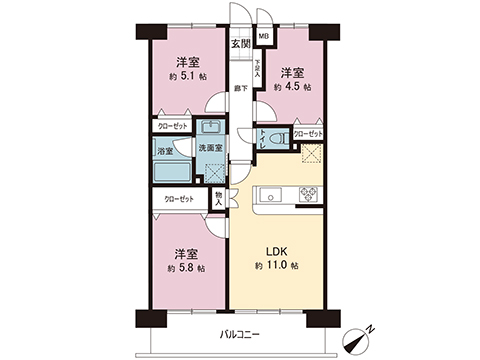 中古マンション 町田市小山町 京王相模原線多摩境駅 3,780万円