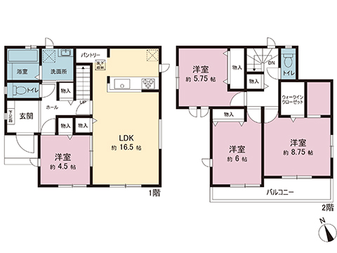 新築戸建 宇都宮市下岡本町 JR東北本線 (宇都宮線）岡本駅 3,690万円