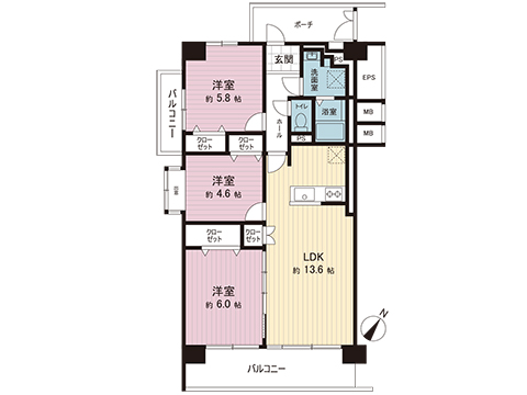 中古マンション 川口市鳩ヶ谷本町１丁目 埼玉高速鉄道鳩ケ谷駅 3,298万円