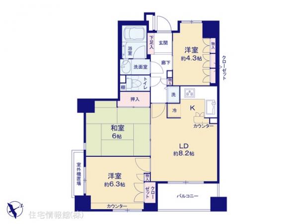 中古マンション 東京都調布市多摩川７丁目8-2 京王相模原線京王多摩川駅 4,280万円
