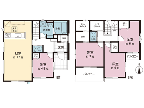 新築戸建 宇都宮市さつき３丁目 JR東北本線 (宇都宮線）雀宮駅 3,798万円