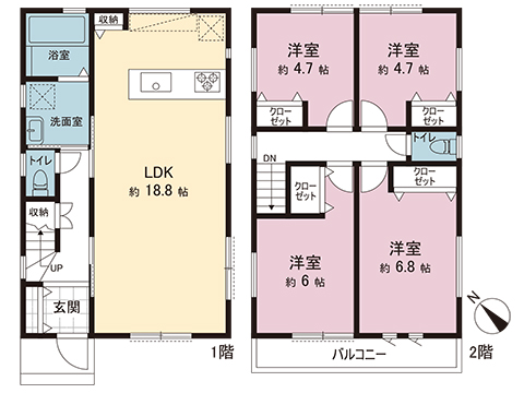 新築戸建 藤沢市大鋸 JR東海道本線(東京〜熱海)藤沢駅 4,850万円