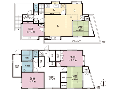 中郡大磯町石神台２丁目 中古戸建 間取り図
