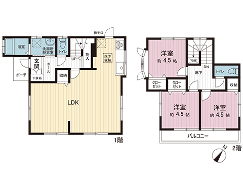 中古戸建 横浜市旭区中白根１丁目 相鉄本線鶴ヶ峰駅 3,249万円