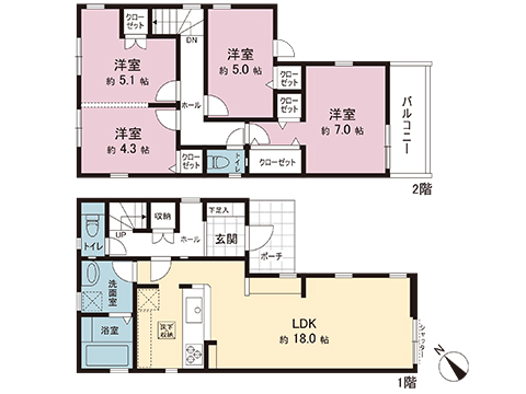 新築戸建 神奈川県相模原市南区豊町 小田急線相模大野駅 4,799万円