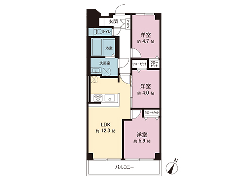 中古マンション 相模原市南区相模大野７丁目 小田急線相模大野駅 3,495万円